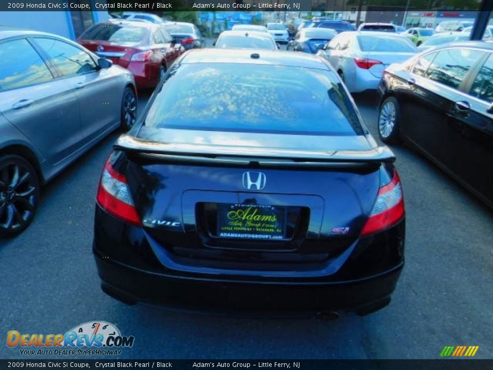 2009 Honda Civic Si Coupe Crystal Black Pearl / Black Photo #6