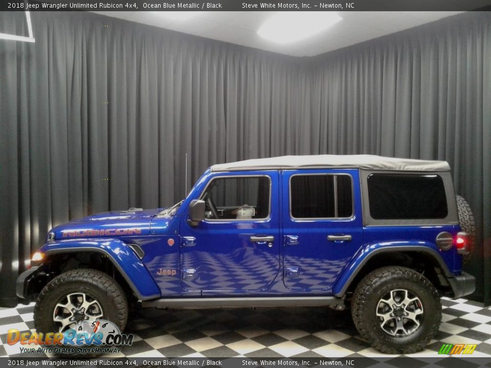 2018 Jeep Wrangler Unlimited Rubicon 4x4 Ocean Blue Metallic / Black Photo #1