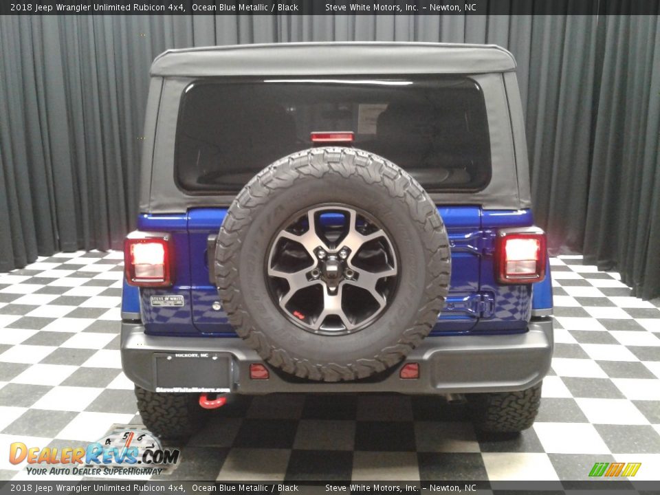 2018 Jeep Wrangler Unlimited Rubicon 4x4 Ocean Blue Metallic / Black Photo #7