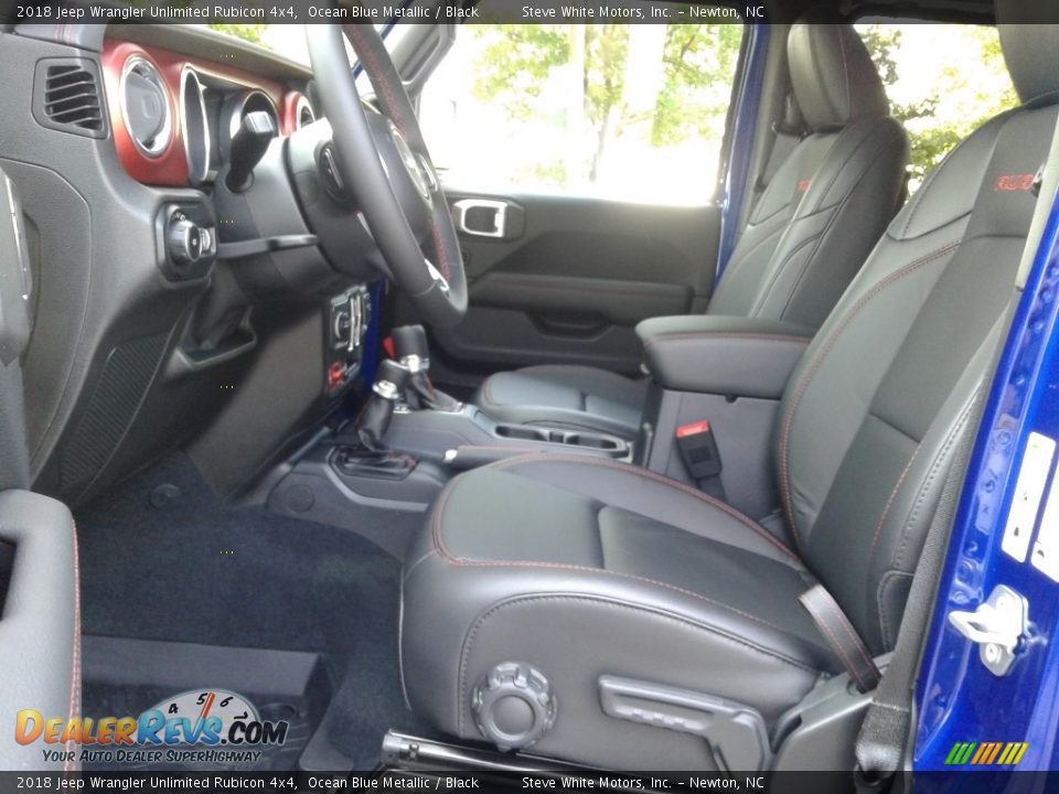 2018 Jeep Wrangler Unlimited Rubicon 4x4 Ocean Blue Metallic / Black Photo #10