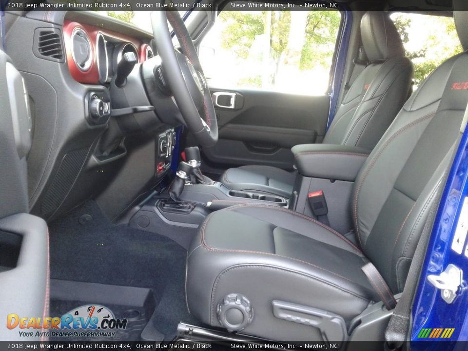 2018 Jeep Wrangler Unlimited Rubicon 4x4 Ocean Blue Metallic / Black Photo #11