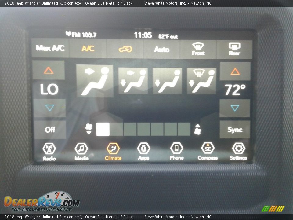 2018 Jeep Wrangler Unlimited Rubicon 4x4 Ocean Blue Metallic / Black Photo #25