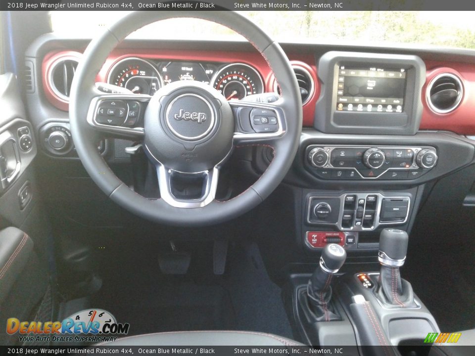 2018 Jeep Wrangler Unlimited Rubicon 4x4 Ocean Blue Metallic / Black Photo #32