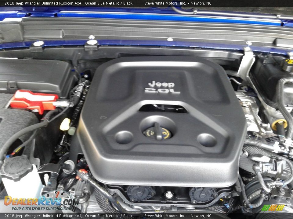 2018 Jeep Wrangler Unlimited Rubicon 4x4 Ocean Blue Metallic / Black Photo #35