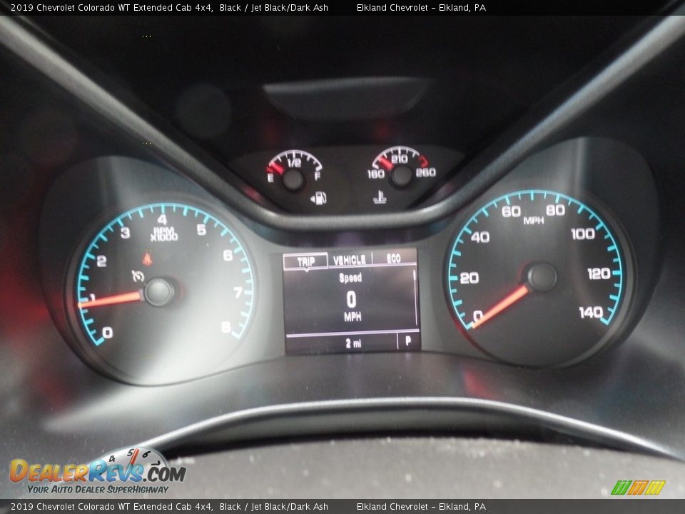 2019 Chevrolet Colorado WT Extended Cab 4x4 Black / Jet Black/Dark Ash Photo #26