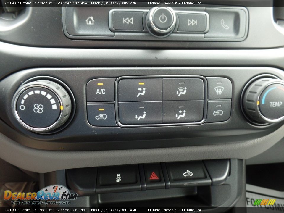 2019 Chevrolet Colorado WT Extended Cab 4x4 Black / Jet Black/Dark Ash Photo #31