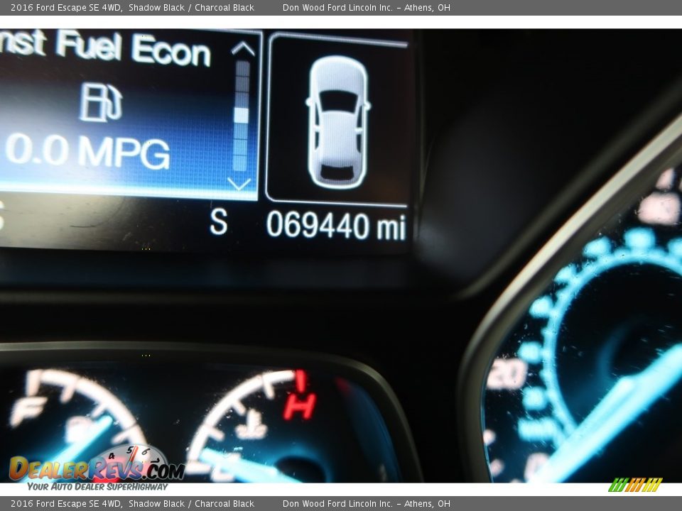 2016 Ford Escape SE 4WD Shadow Black / Charcoal Black Photo #20