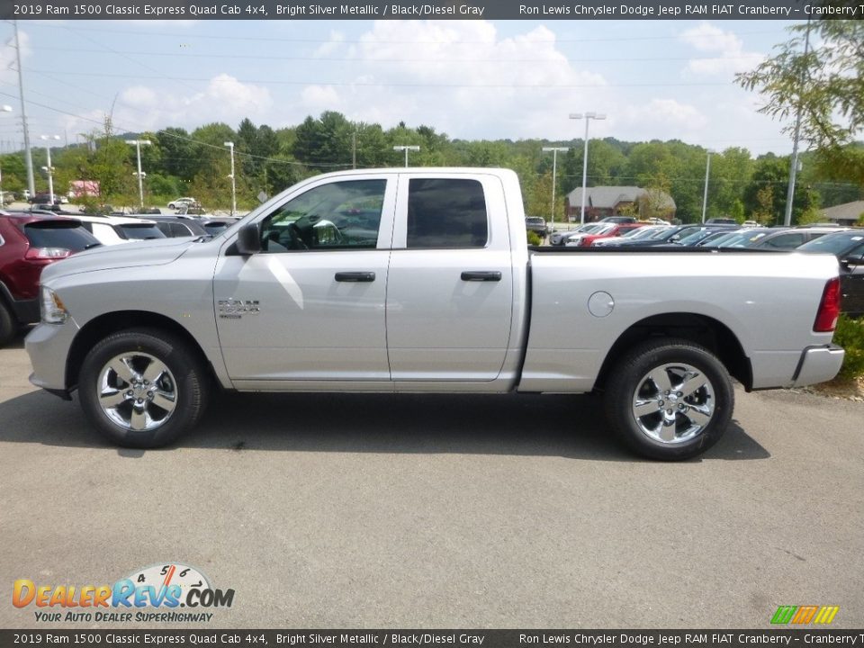 2019 Ram 1500 Classic Express Quad Cab 4x4 Bright Silver Metallic / Black/Diesel Gray Photo #2