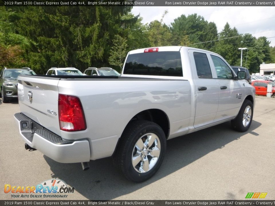 2019 Ram 1500 Classic Express Quad Cab 4x4 Bright Silver Metallic / Black/Diesel Gray Photo #5