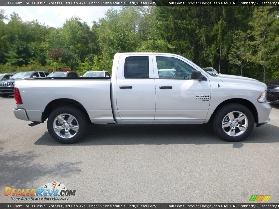 2019 Ram 1500 Classic Express Quad Cab 4x4 Bright Silver Metallic / Black/Diesel Gray Photo #6
