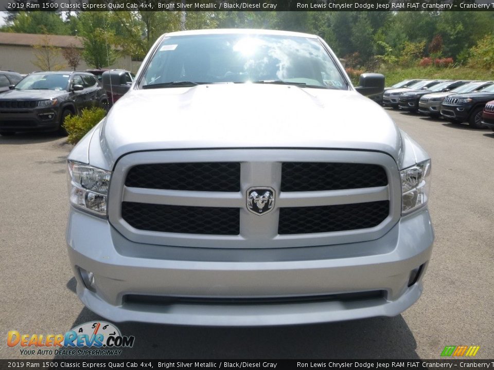 2019 Ram 1500 Classic Express Quad Cab 4x4 Bright Silver Metallic / Black/Diesel Gray Photo #8