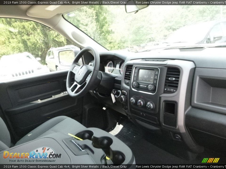 2019 Ram 1500 Classic Express Quad Cab 4x4 Bright Silver Metallic / Black/Diesel Gray Photo #11