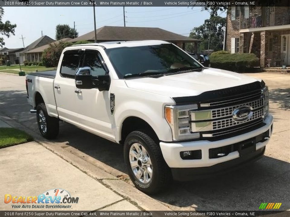 2018 Ford F250 Super Duty Platinum Crew Cab 4x4 White Platinum Metallic / Black Photo #1