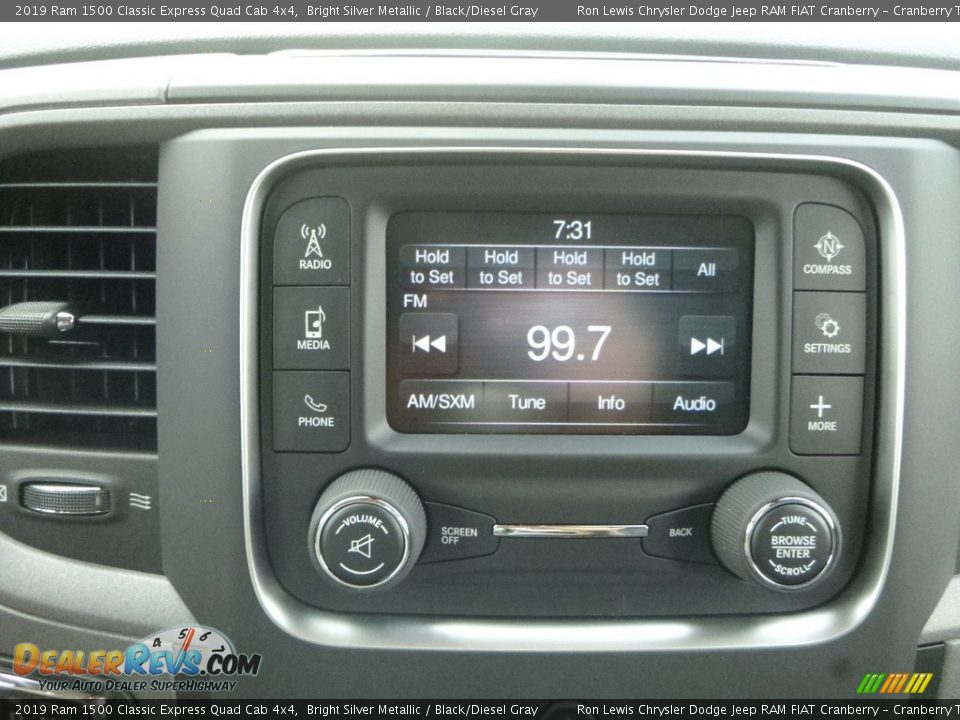 2019 Ram 1500 Classic Express Quad Cab 4x4 Bright Silver Metallic / Black/Diesel Gray Photo #18