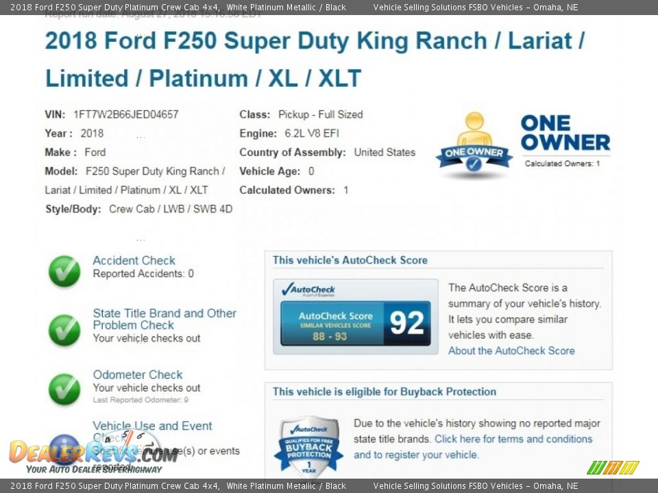2018 Ford F250 Super Duty Platinum Crew Cab 4x4 White Platinum Metallic / Black Photo #2
