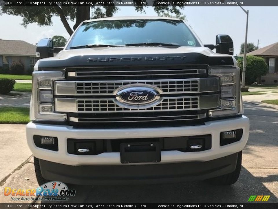 2018 Ford F250 Super Duty Platinum Crew Cab 4x4 White Platinum Metallic / Black Photo #9