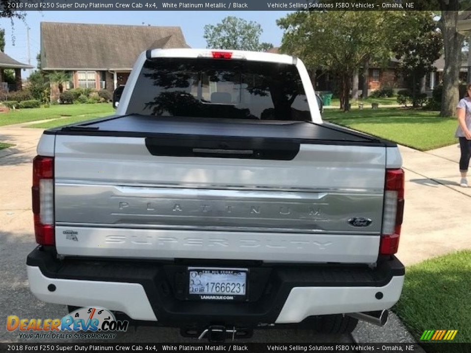 2018 Ford F250 Super Duty Platinum Crew Cab 4x4 White Platinum Metallic / Black Photo #10