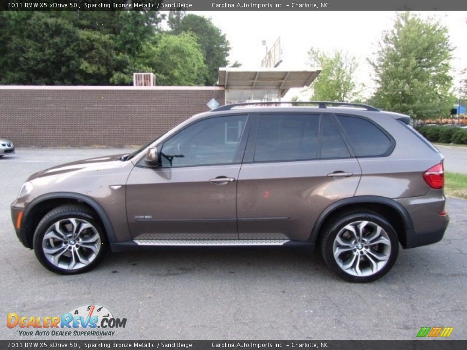 2011 BMW X5 xDrive 50i Sparkling Bronze Metallic / Sand Beige Photo #7