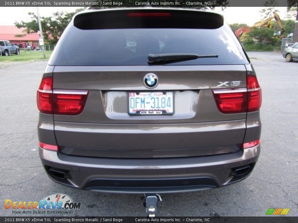 2011 BMW X5 xDrive 50i Sparkling Bronze Metallic / Sand Beige Photo #9