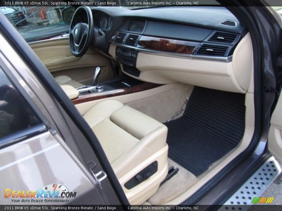 2011 BMW X5 xDrive 50i Sparkling Bronze Metallic / Sand Beige Photo #20