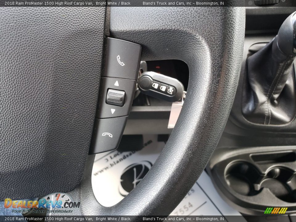 2018 Ram ProMaster 1500 High Roof Cargo Van Bright White / Black Photo #10