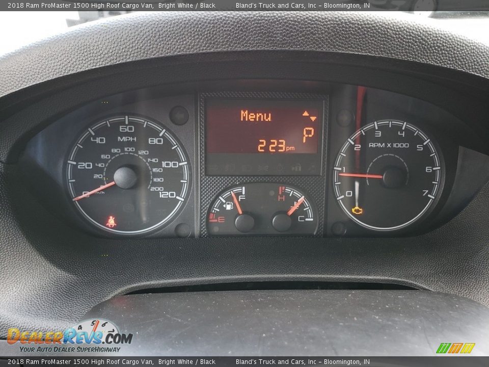 2018 Ram ProMaster 1500 High Roof Cargo Van Bright White / Black Photo #11