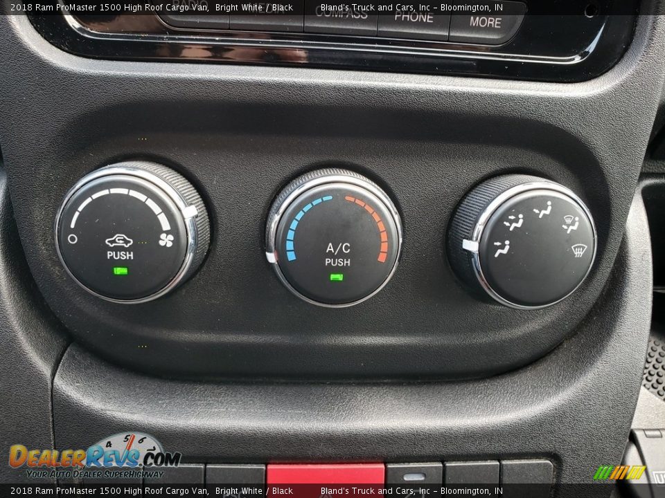 2018 Ram ProMaster 1500 High Roof Cargo Van Bright White / Black Photo #17