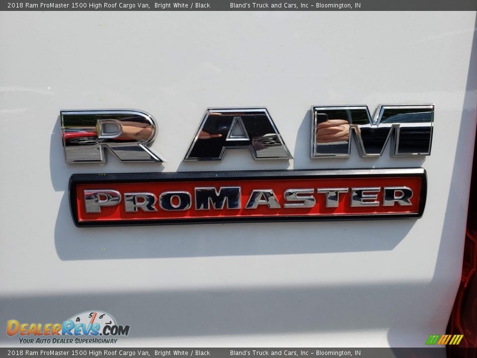 2018 Ram ProMaster 1500 High Roof Cargo Van Bright White / Black Photo #22