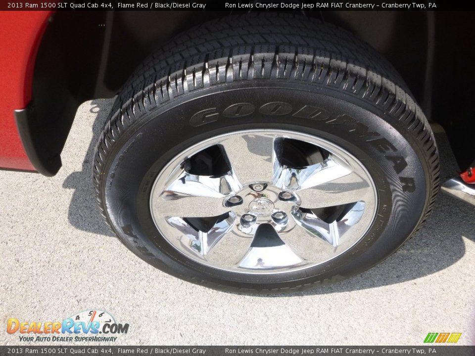2013 Ram 1500 SLT Quad Cab 4x4 Flame Red / Black/Diesel Gray Photo #9