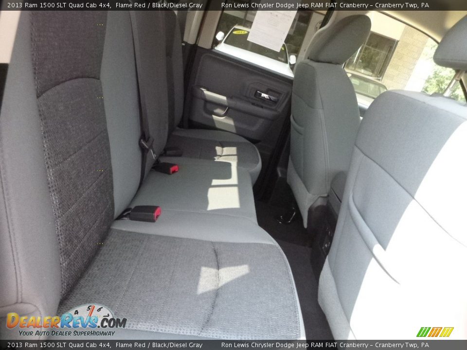 2013 Ram 1500 SLT Quad Cab 4x4 Flame Red / Black/Diesel Gray Photo #10
