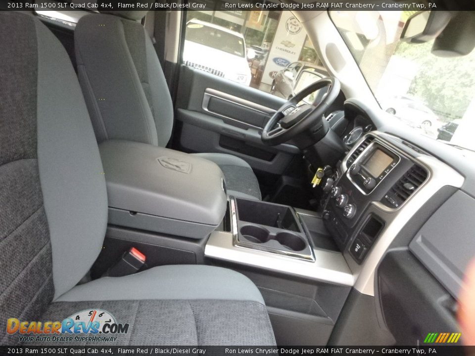 2013 Ram 1500 SLT Quad Cab 4x4 Flame Red / Black/Diesel Gray Photo #11
