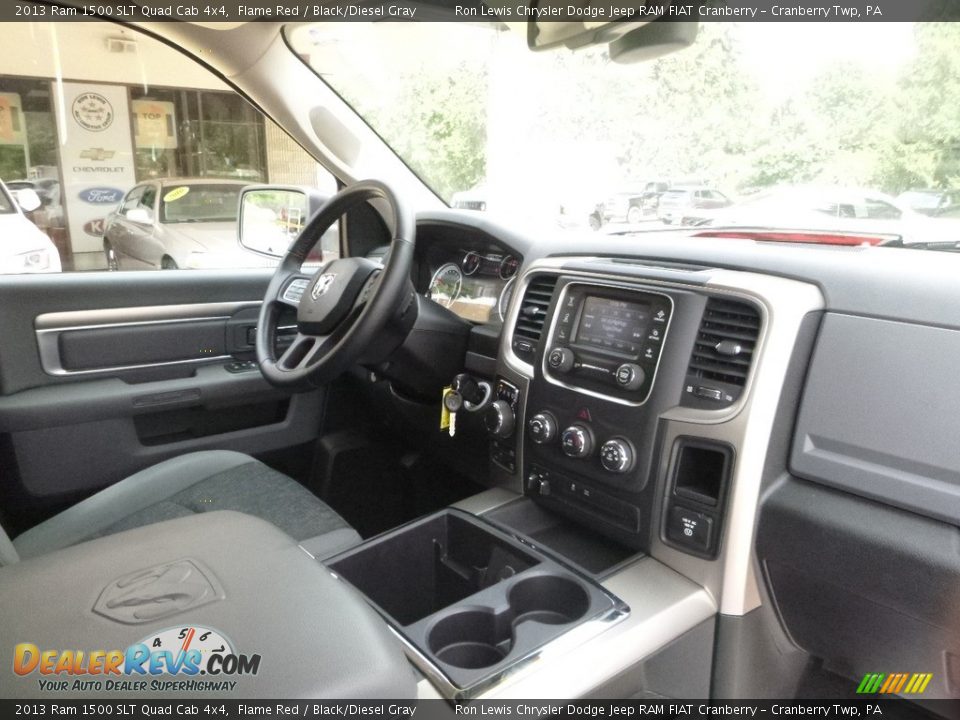 2013 Ram 1500 SLT Quad Cab 4x4 Flame Red / Black/Diesel Gray Photo #12