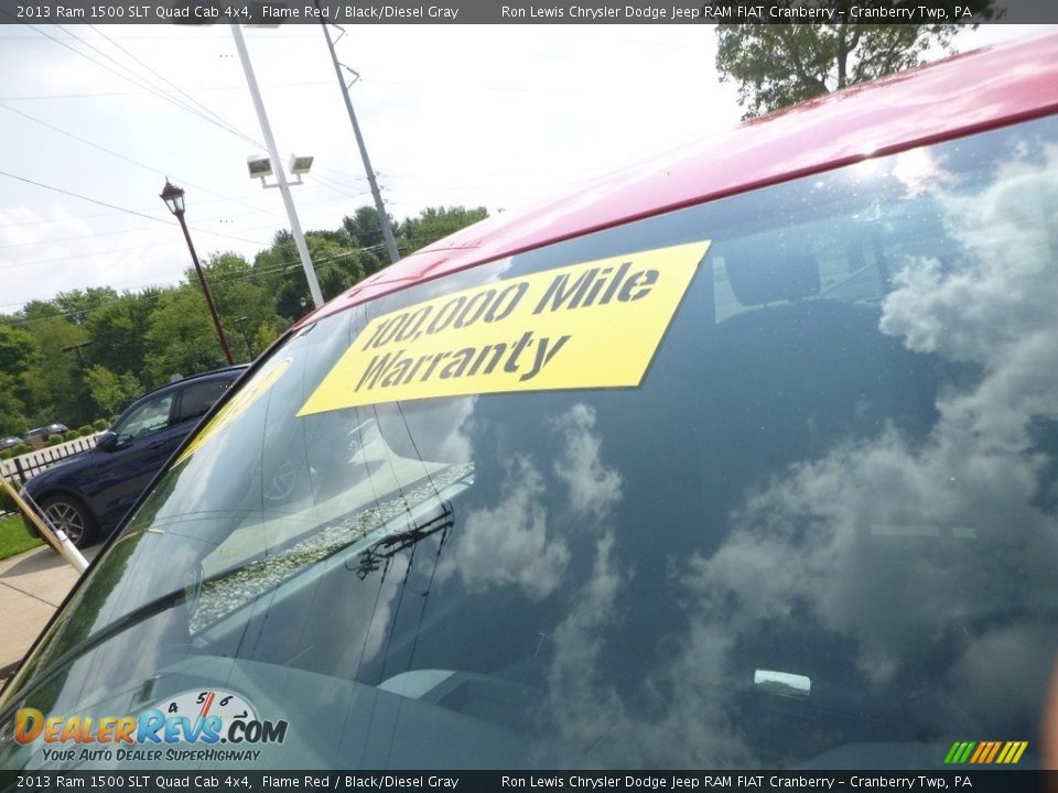 2013 Ram 1500 SLT Quad Cab 4x4 Flame Red / Black/Diesel Gray Photo #13