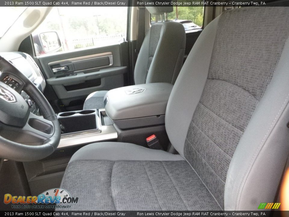2013 Ram 1500 SLT Quad Cab 4x4 Flame Red / Black/Diesel Gray Photo #14