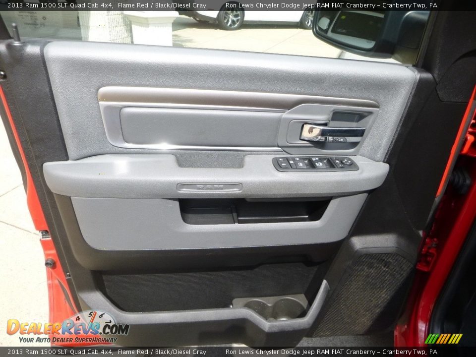 2013 Ram 1500 SLT Quad Cab 4x4 Flame Red / Black/Diesel Gray Photo #15