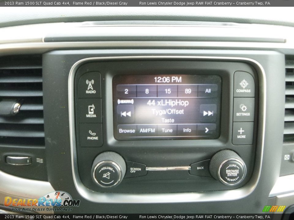 2013 Ram 1500 SLT Quad Cab 4x4 Flame Red / Black/Diesel Gray Photo #17