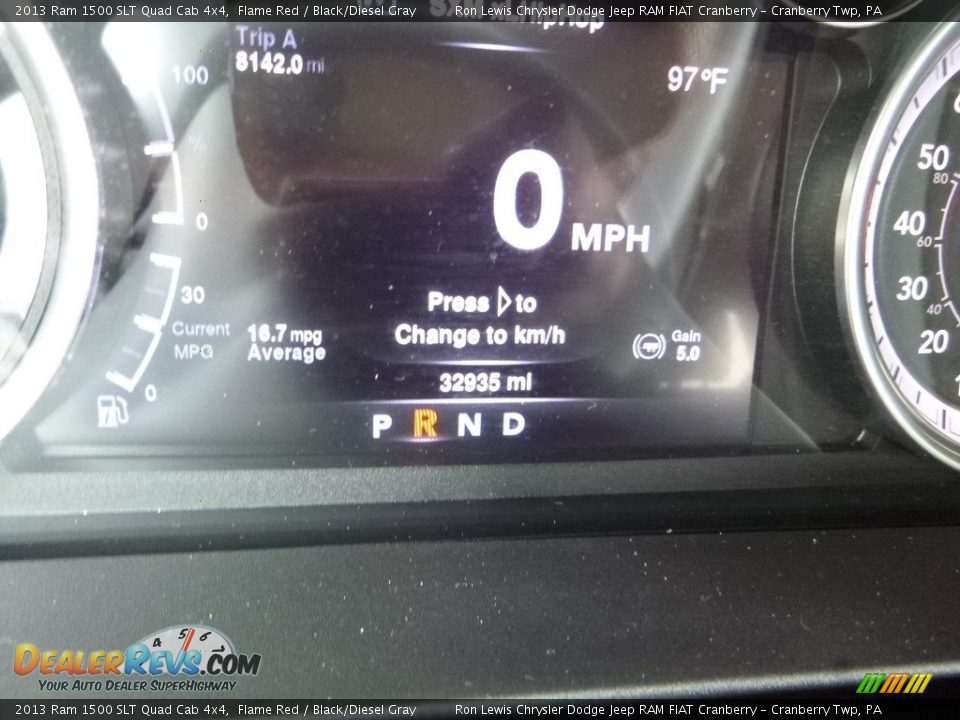 2013 Ram 1500 SLT Quad Cab 4x4 Flame Red / Black/Diesel Gray Photo #18