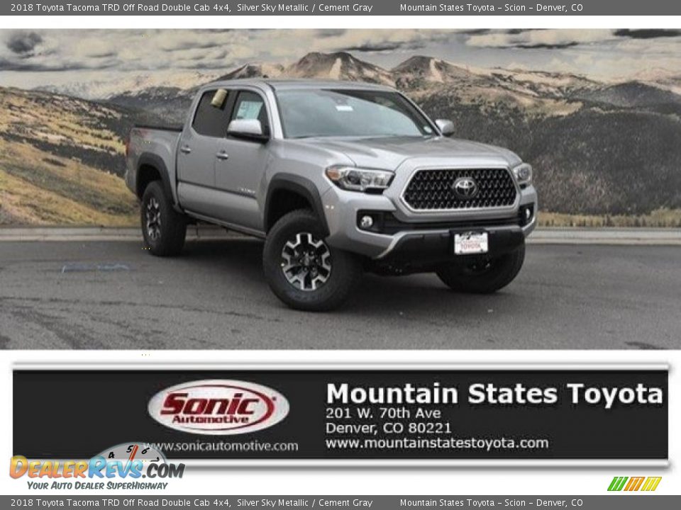 2018 Toyota Tacoma TRD Off Road Double Cab 4x4 Silver Sky Metallic / Cement Gray Photo #1