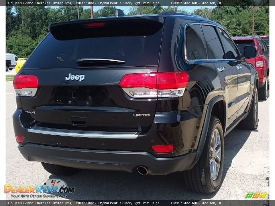 2015 Jeep Grand Cherokee Limited 4x4 Brilliant Black Crystal Pearl / Black/Light Frost Beige Photo #4