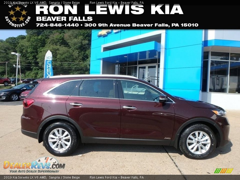 2019 Kia Sorento LX V6 AWD Sangria / Stone Beige Photo #1