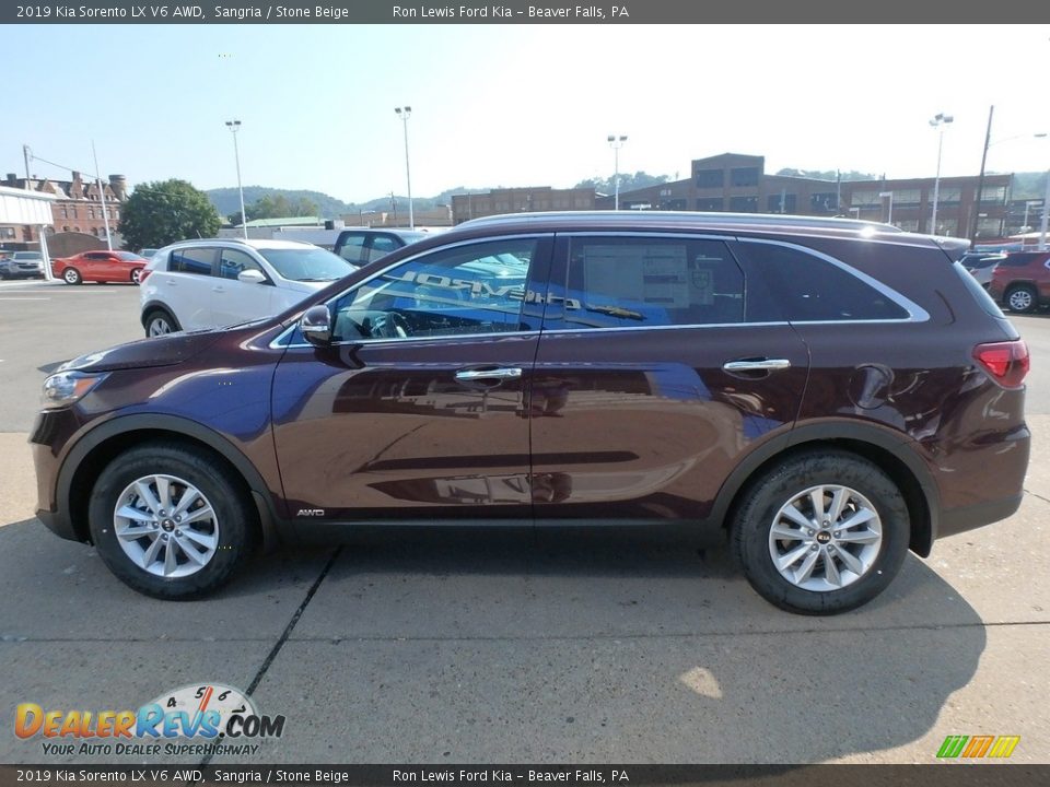 2019 Kia Sorento LX V6 AWD Sangria / Stone Beige Photo #6
