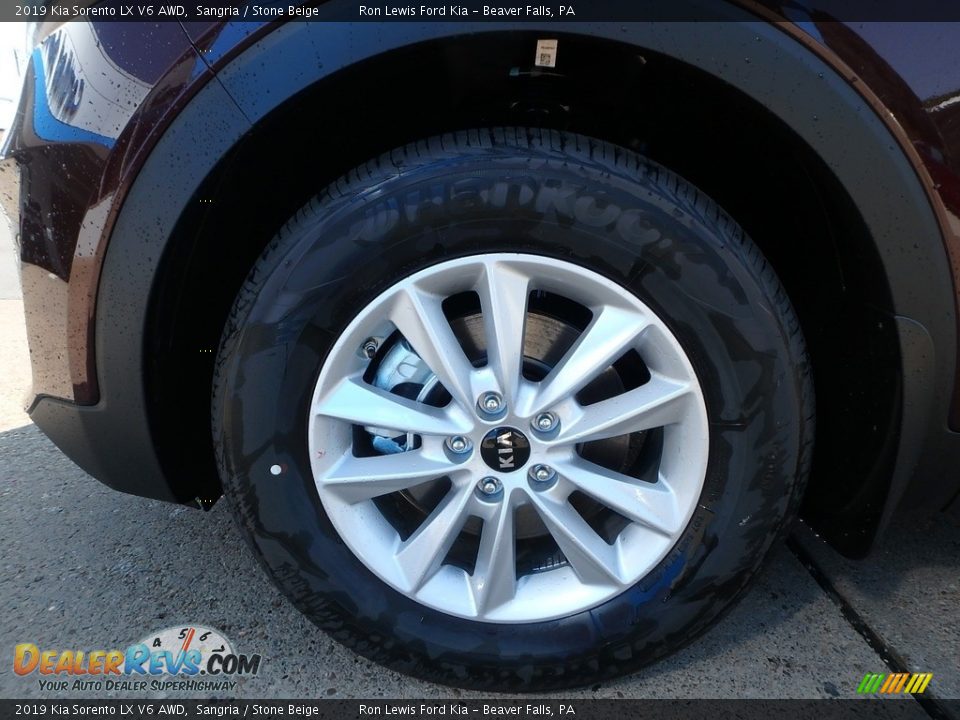 2019 Kia Sorento LX V6 AWD Sangria / Stone Beige Photo #10