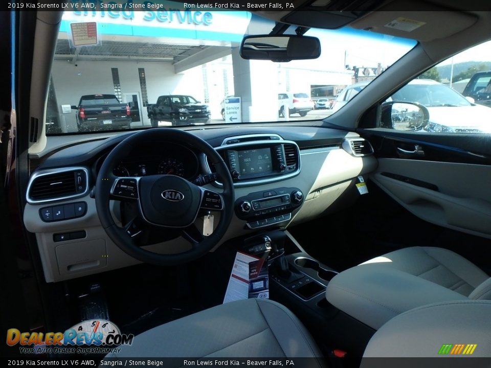 2019 Kia Sorento LX V6 AWD Sangria / Stone Beige Photo #13