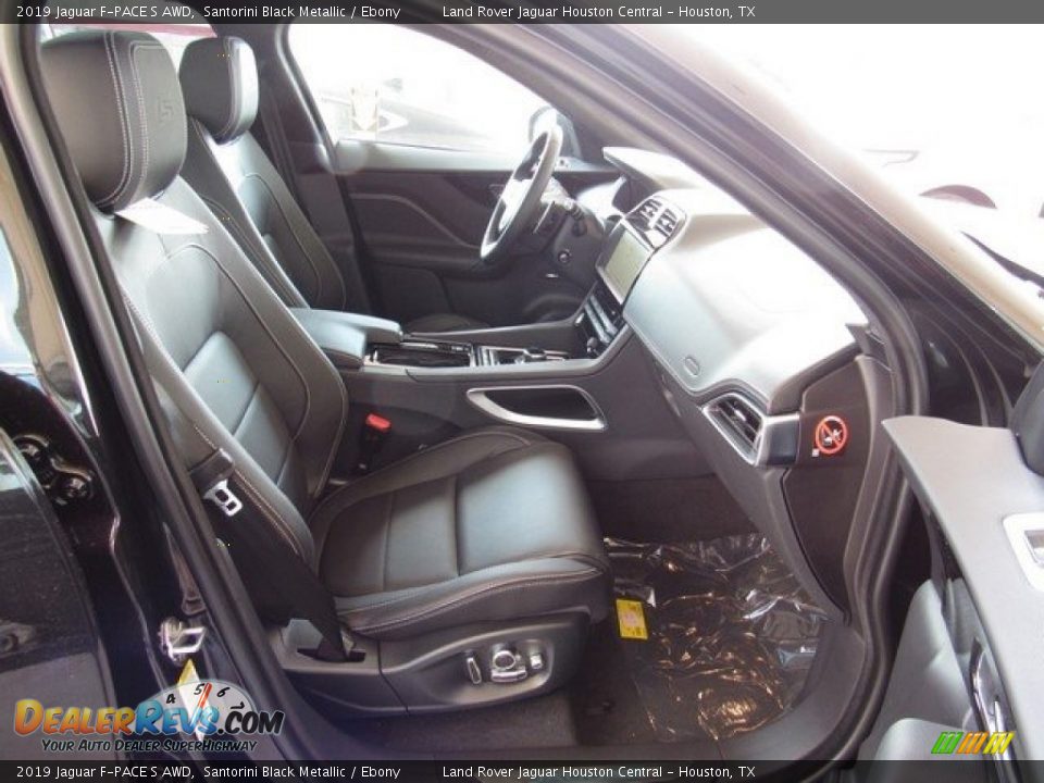 2019 Jaguar F-PACE S AWD Santorini Black Metallic / Ebony Photo #5