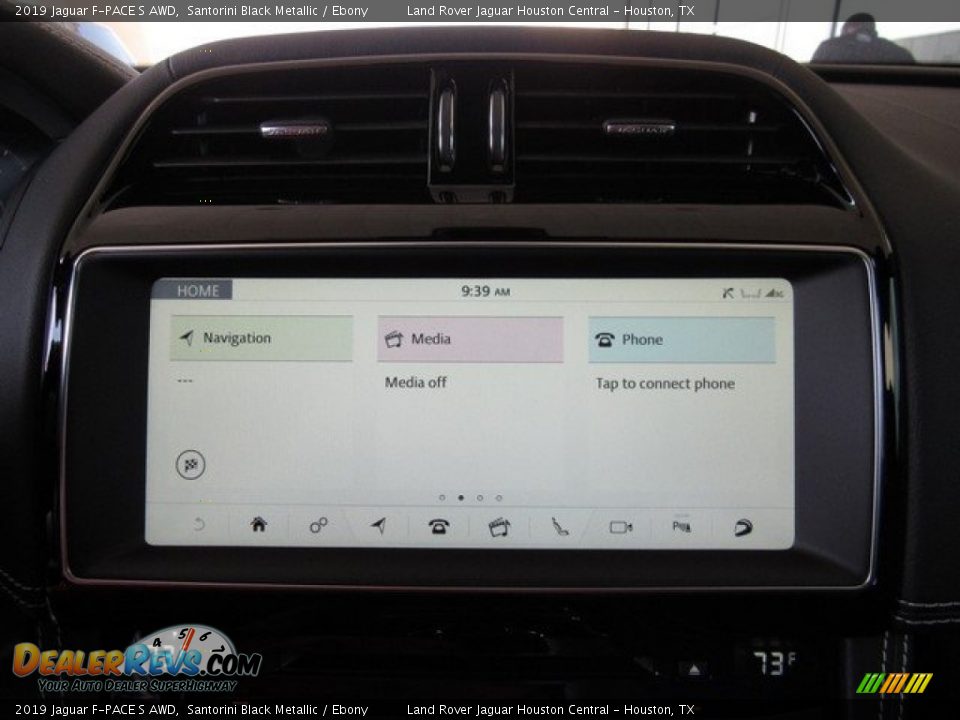 2019 Jaguar F-PACE S AWD Santorini Black Metallic / Ebony Photo #31