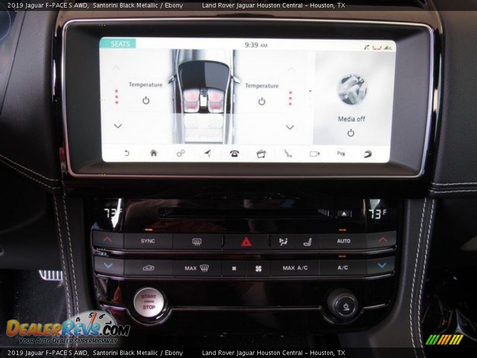 2019 Jaguar F-PACE S AWD Santorini Black Metallic / Ebony Photo #35
