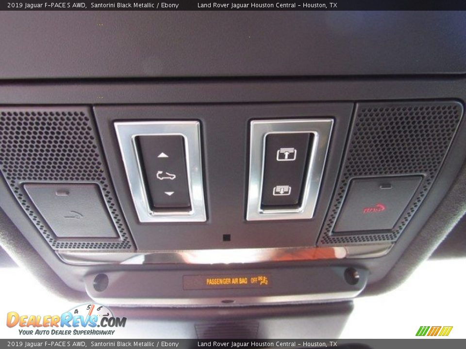 2019 Jaguar F-PACE S AWD Santorini Black Metallic / Ebony Photo #36