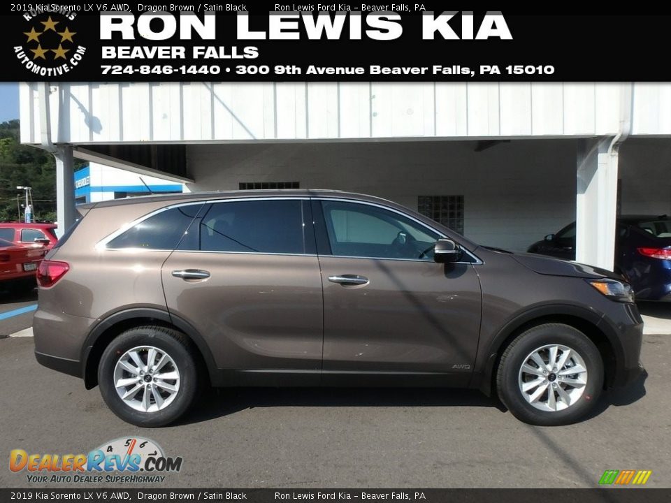 2019 Kia Sorento LX V6 AWD Dragon Brown / Satin Black Photo #1