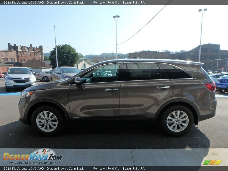 2019 Kia Sorento LX V6 AWD Dragon Brown / Satin Black Photo #6