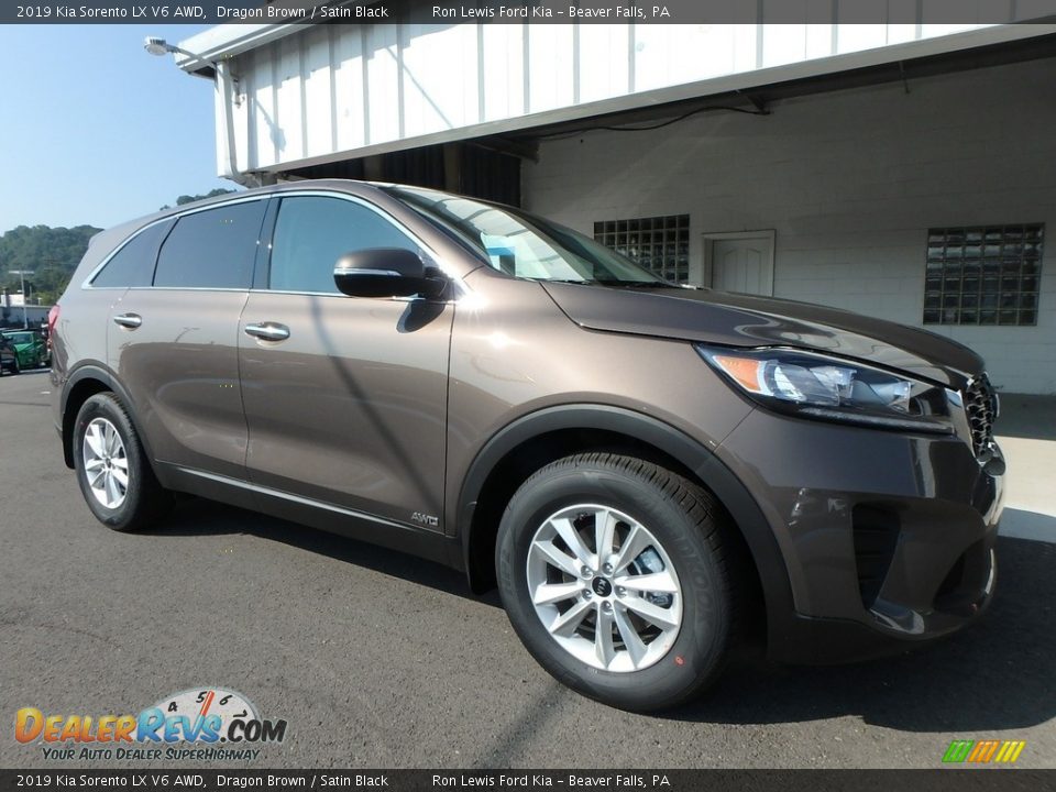 2019 Kia Sorento LX V6 AWD Dragon Brown / Satin Black Photo #9